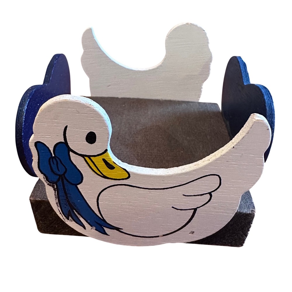 Replacement Coaster Napkin Holder Wood Goose Heart Country Farmhouse Cottagecore